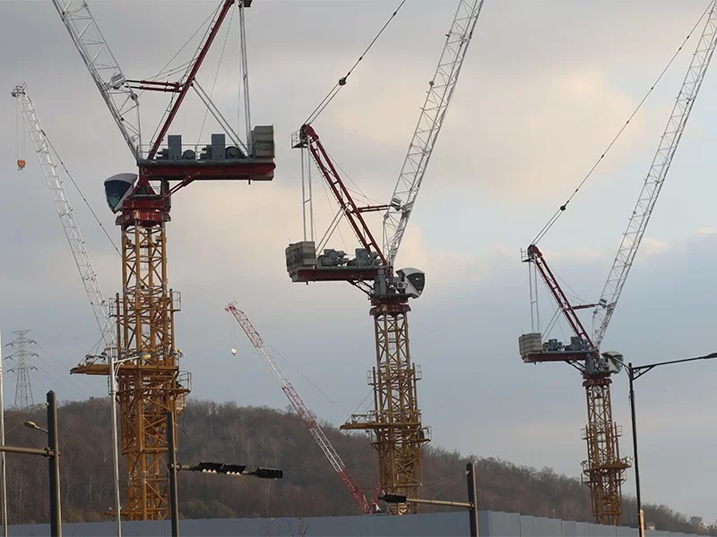 QTD5520-12/16t luffing jib tower crane